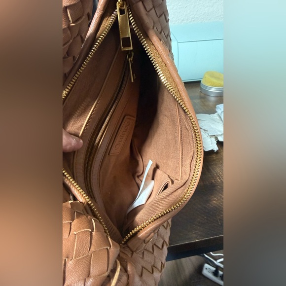 Quince Italian Leather Handwoven Mini Hobo Bag NWT - Picture 11 of 14